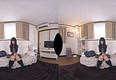 uniform girl hina trains slave from distance