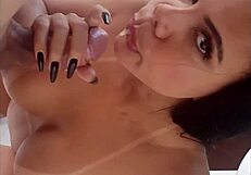 Hot Brunette Gives Backstage Blowjob! Matheus Castro And Pamela Santos In Interracial Fun.