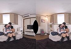 uniform girl hina trains slave from distance