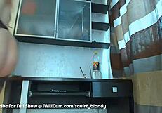 gushy bbw nerd pawg squirts hard during intense yoga dildo play