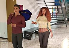 Intriguing taboo university with big tits in 3d cartoon