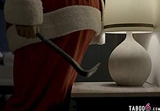 I caught Santa banging a petite teen beauty at boss's home