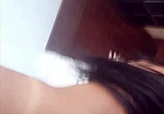 Hot Brunette Gives Backstage Blowjob! Matheus Castro And Pamela Santos In Interracial Fun.