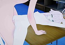 takanashi hoshino and utazumi sakurako have intense idol sex in blue archive hentai