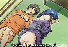 hentai - fuckin’ step mom in kitchen, uncensored, subbed, so hot!