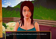 My New Family 439 - Redhead with Big Tits Dominates Wild Cartoon Action in Erotic Game Scene