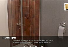 Big Tits Anime Girl Meets John Johnson in Erotic Game Scene