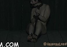 Rough hardcore sadomasochism with blowjob and fucking.