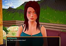 My New Family 439 - Redhead with Big Tits Dominates Wild Cartoon Action in Erotic Game Scene