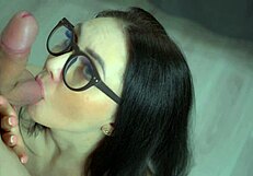 Man, this lewd milf sucks cock and gets an oral creampie!