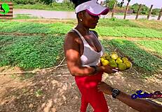 julietsimeo as the orange seller rides the big black cock customer