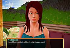 My New Family 439 - Redhead with Big Tits Dominates Wild Cartoon Action in Erotic Game Scene