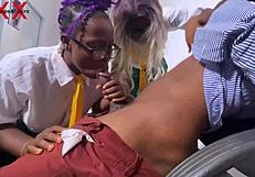 Squirting Babe Gets Hairy Creampie During School Hours