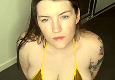 i feel my huge tits and ass in lingerie