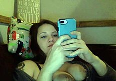 young chubby milf shows off her big tits and fat body