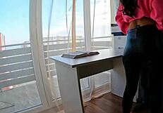 my stepbro wouldn't let me study, he seduced me into passionate sex with his big cock