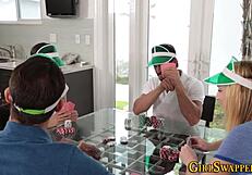 Teen Step Takes on Big Cock with Sloppy Blowjob in Hardcore Clash