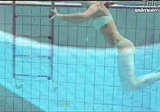 Nata, Hot Hungarian Babe, Swims Naked in Public. Her Tight Petite Body Gets Wild Outdoor Action!