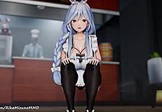 just chilling with pekomama mmd r-18 virtual youtuber doing a sexy connection dance