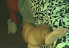 Gaping her pussy with a pink dildo