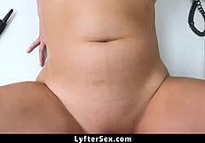 Spoiled brat teen bent over for shoplifting lesson in garage