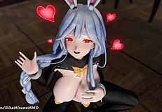 just chilling with pekomama mmd r-18 virtual youtuber doing a sexy connection dance