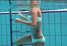 Nata, Hot Hungarian Babe, Swims Naked in Public. Her Tight Petite Body Gets Wild Outdoor Action!