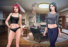 Complete gameplay with whore fucking in anime hentai red string part 9