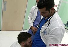 Powerful hunk dominates with anal and blowjob in group scene