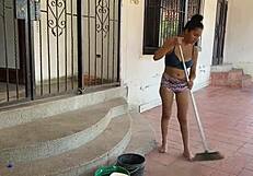 Is Your Stepsister Sexually Dressed For Cleaning? Help Her For A Fuck!