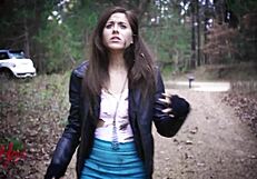 asian brunette petite lesbian scissoring by pool