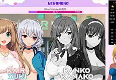 Vtuber LewdNeko With Huge Tits Plays Lewd Idol Game