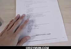 Stepson enjoys his stepmom's company and takes her from behind for a walk.