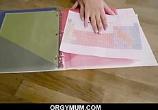 Stepson enjoys his stepmom's company and takes her from behind for a walk.