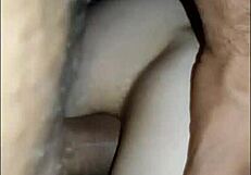 Amateur milf gives anal blowjob closeup before cum in mouth