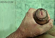 Young gay neighbor invites you to drink his milk in homemade solo