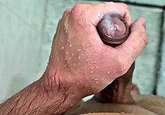 Young gay neighbor invites you to drink his milk in homemade solo