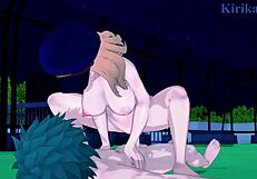 camie, itsuka, and izuku have intense sex! it's so hot!