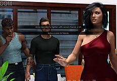 Anna In Exciting Affection Se2 - Ep 60 Sexy Red Dress And Black Stockings