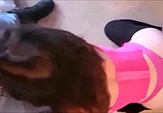 Amoul Solo 803: French Amateur In Satin Lingerie Performs Clothed Sex, Panty Fuck, Pussy Licking, And Doggystyle