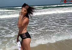 walking naked after tasty sex on southern beaches