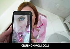 redhead milf stepmom and stepson in pov video