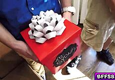 naughty teen 18+s surprise dick in a box foursome