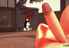 अरे लड़के, देखो एरिस रॉक्सी को ऐक्शन में पकड़ती है और 3डी कार्टून फन में जुड़ती है!