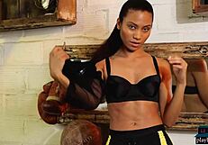 Arab model fatima kojima strips naked for playboy