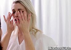 Can These Cute Mormon Teens Resist Licking Each Other's Shaved Pussies?