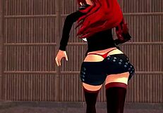 अरे लड़के, देखो एरिस रॉक्सी को ऐक्शन में पकड़ती है और 3डी कार्टून फन में जुड़ती है!