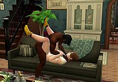 In this gay hentai threesome, big black cocks penetrate tight asses in intense anal group sex