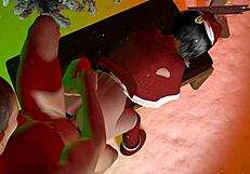 A Very Fucked Christmas Story with Big Tits Blowjob