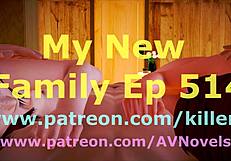 Wow, my new family shows off big tits and ass!